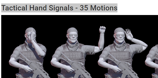 iClone 7+ CC 3+ Tactical Hand Signals – 35 Motions Crack Download