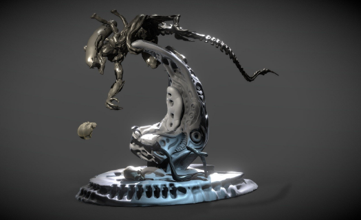 SketchFab Alien Throne (Metal) Model Crack Download