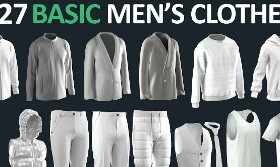 ArtStation 27 BASIC MEN'S CLOTHES PACK FREE 2023 Download