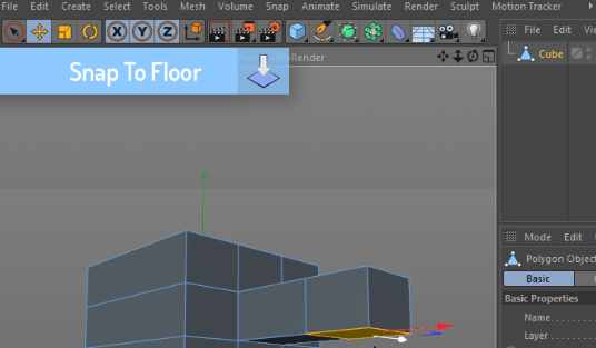 Merk’s Snap To Floor 1.5 C4D Extension FREE Download