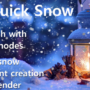 Blender 3.6 - Quick Snow v3.2 Addon Crack 2023 Download