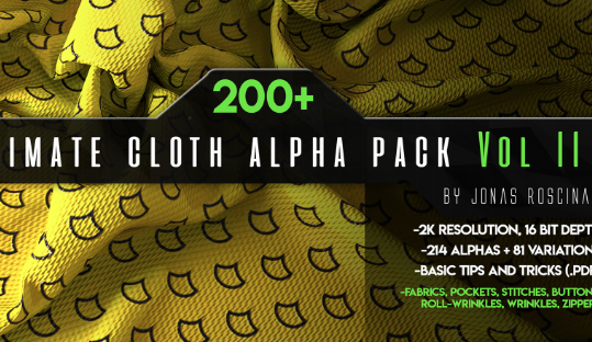 ArtStation - 200+ Ultimate Cloth Alpha Pack VOL II Crack 2024 Download