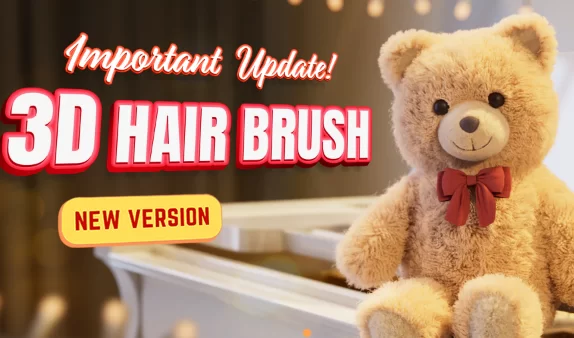 3D Hair Brush 4.7.1 Cracked (Blender 4.4) Download
