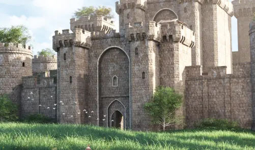 Blender Medieval Castle 10 Assets Kitbash Free Download