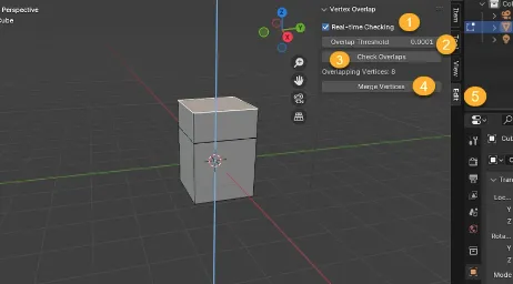 Blender 4 Vertex Overlap v1.1.0 overlapping vertices in real-time Download