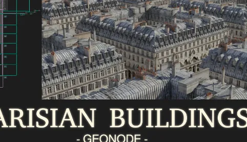 Blender 4 Parisian Buildings GeoNodes Crack 2025 Download