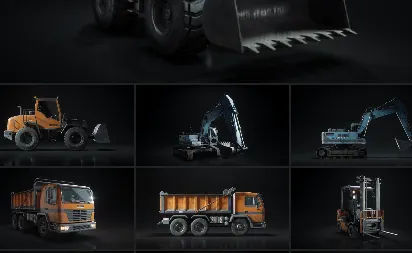 Blender KitBash3D - Construction Vehicles FREE Download