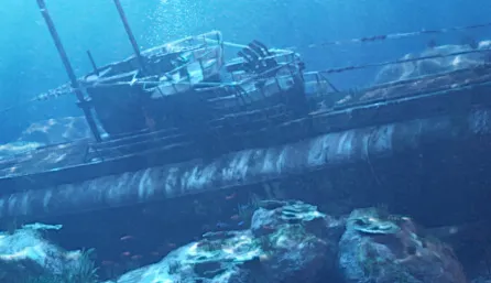 Blender scene Submarine wreck Free Download