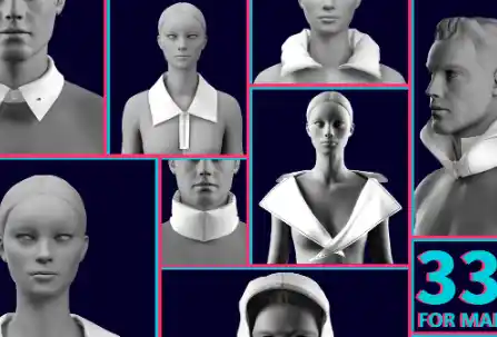 Artstation 33 COLLAR BASEMESH zprj, obj, fbx Free Download