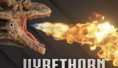 Blender model Vyrethorn Dragon Rigged Crack Low Poly Download