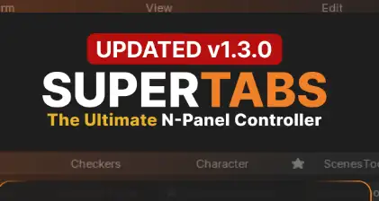 Blender addon Supertabs v1.3 N-Panel Controller Free Download