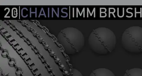Zbrush - Chains IMM Brush + Meshes Full Free Download