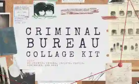 Etsy - Criminal Bureau Collage Kit Free Download 2026